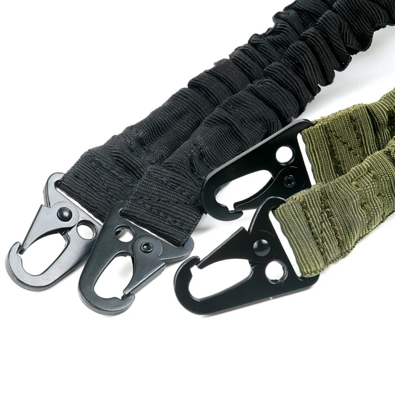 Heavy Duty Adjustable Tactical Single Point Gun Sling Belt Military Bungee Rifle Gun Strap For Airsoft Hunting