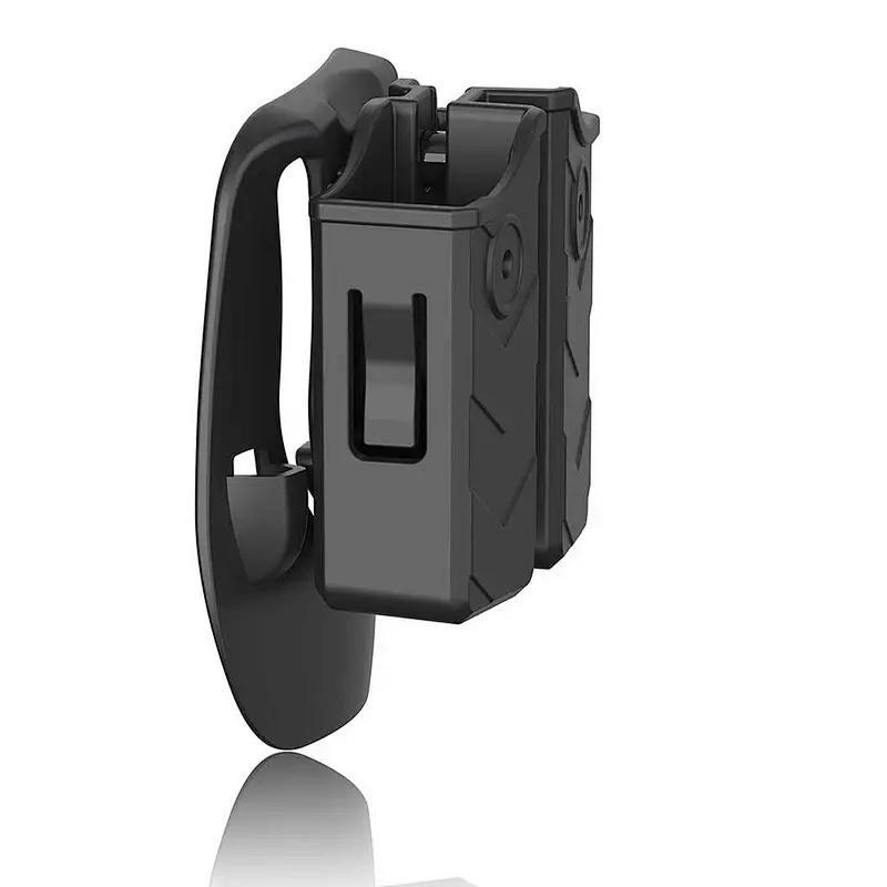 Double Magazine Holster, Universal 9mm .40 Double Stack Mag. Pouch Dual Stack Mag Holder with Adjustable Paddle