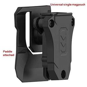 TEGE Universal Polymer Plastic Porta Cargador  Single Magazine Pouch 9mm .40 Double Stack Military Tactical Police Civilian
