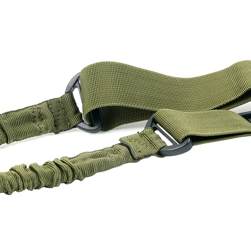 Heavy Duty Adjustable Tactical Single Point Gun Sling Belt Military Bungee Rifle Gun Strap For Airsoft Hunting