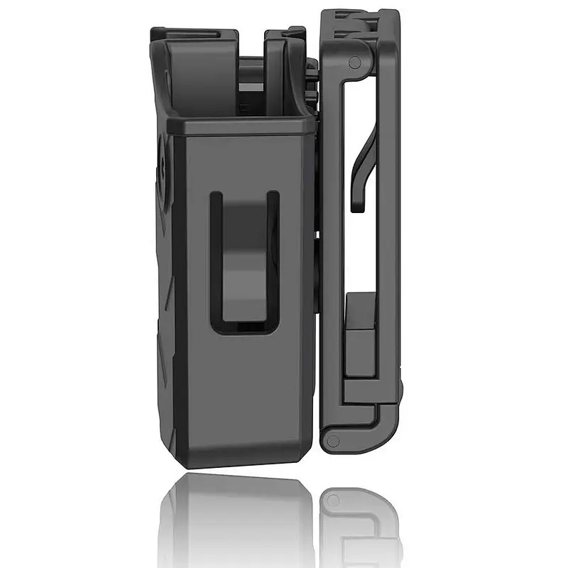 Qualified military tactical double stack magazine pouch 9mm/.40 gun magpouch belt clip universal