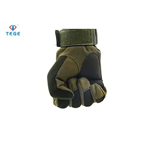 Hot Sale Single Layer Green Nylon Lightweight Military Special Forces Full Finger Tactical Gloves