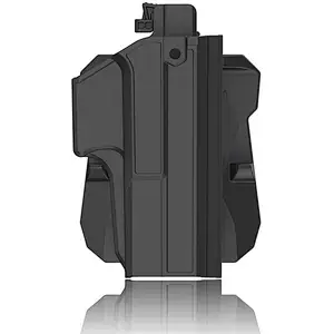 Thumb Release Glock 17 Holster Glock 22 31 Paddle Holster(Gen 1-5), Tactical 360 Degrees Adjustable Outside Waistband Holster