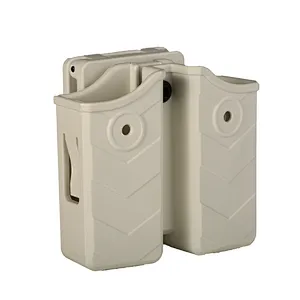 TEGE Coyote Universal Double Magpouch Desert Pistol Magaizne Pouch with Clip