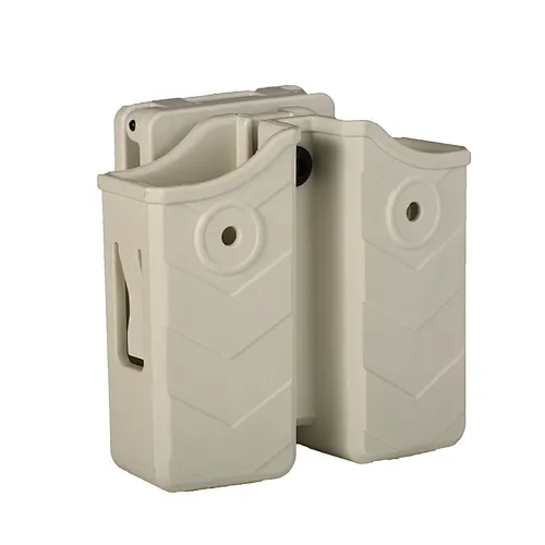 TEGE Coyote Universal Double Magpouch Desert Pistol Magaizne Pouch with Clip