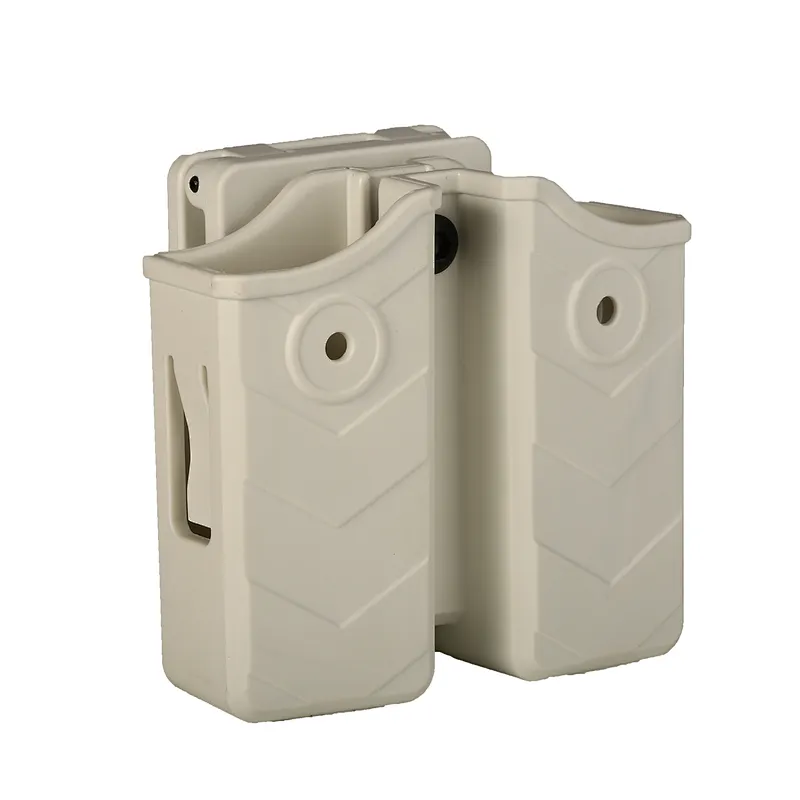 TEGE Coyote Universal Double Magpouch Desert Pistol Magaizne Pouch with Clip
