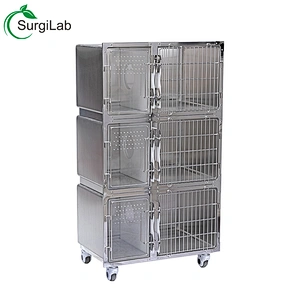 stainless steel veterinary cage for shop/clinic/hospital cage for pet cat/dog
