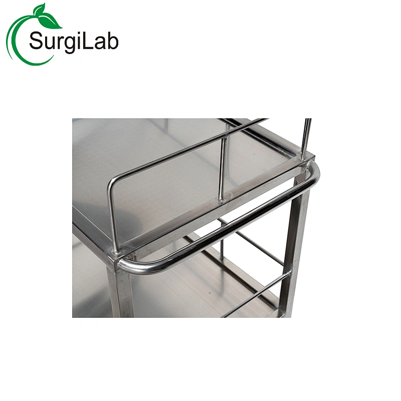 Trolley medical cart stainless steel medical cart For Pet Hospital With Brake Wheel