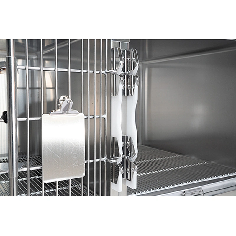 Stainless steel material luxury cage for cat with wheel for pet shop/pet hospital
