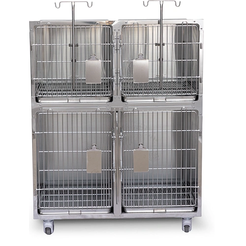 Pet stainless steel cage for pet shop and veterinary hospital