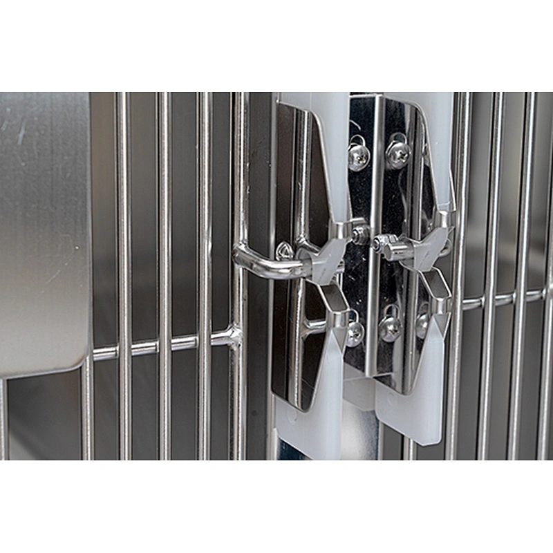 Stainless steel material luxury cage for cat with wheel for pet shop/pet hospital