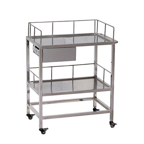 Trolley medical cart stainless steel medical cart For Pet Hospital With Brake Wheel