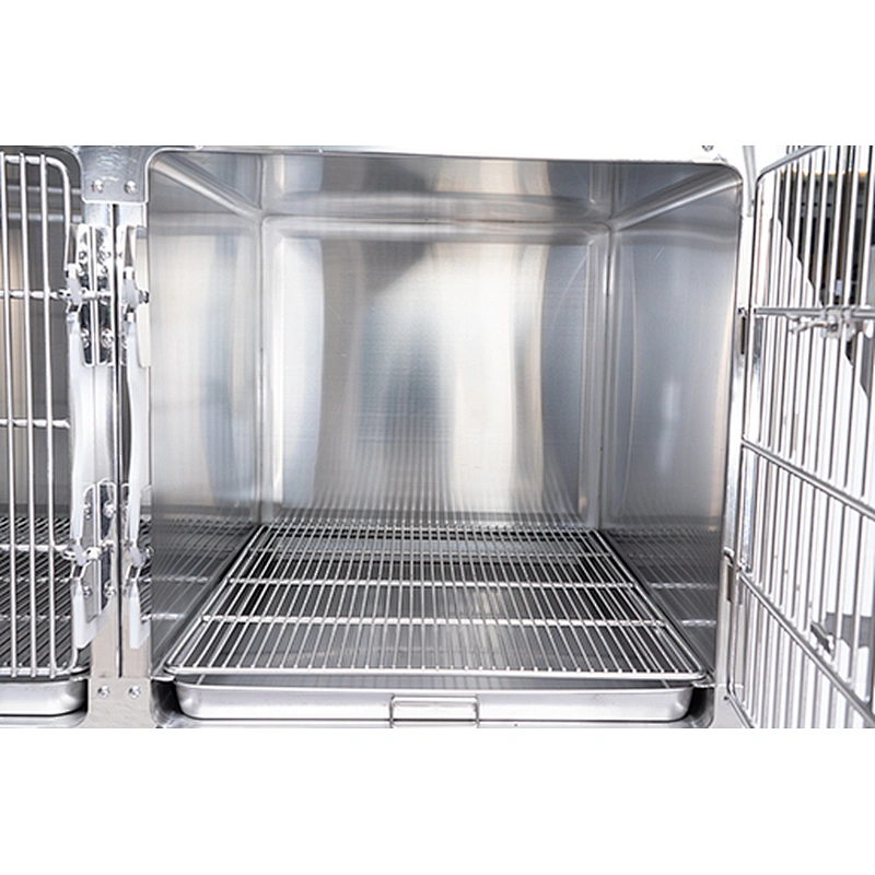 Pet stainless steel cage for pet shop and veterinary hospital