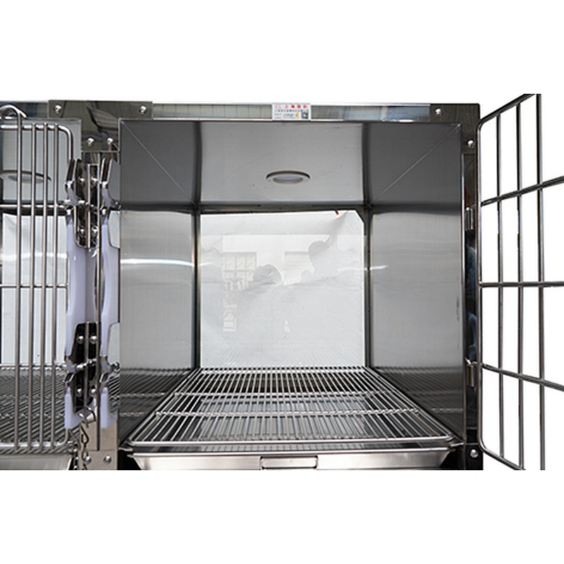 Stainless steel pet display cage for veterinary hospital/pet shop