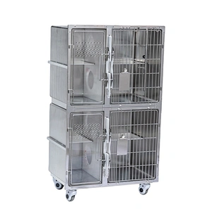 stainless steel veterinary cage for clinic shop hospital cage for dog/cat