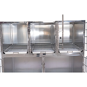 Stainless steel veterinary equipment cage with wheel for pet hospital