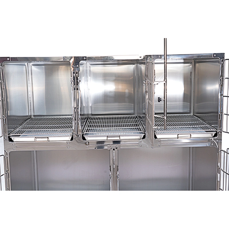 Stainless steel veterinary equipment cage with wheel for pet hospital