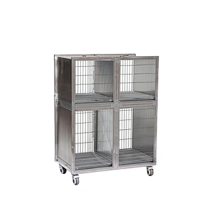 veterinary stainless steel glass back cage 38in*27in*60in display cage for veterinary clinic animal hospital shop