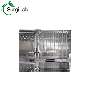 stainless steel veterinary cage for shop/clinic/hospital cage for pet cat/dog