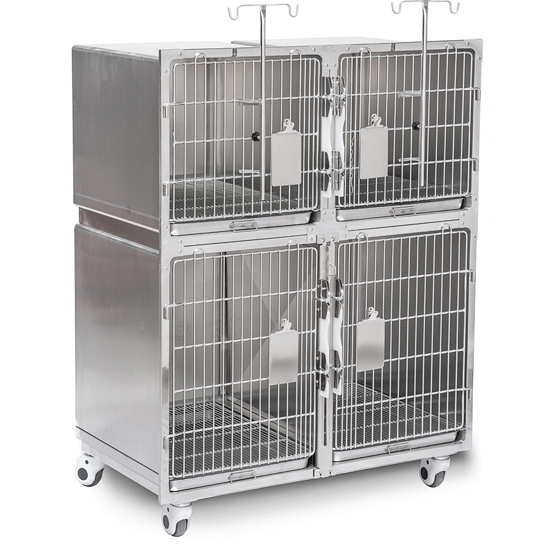 Pet stainless steel cage for pet shop and veterinary hospital
