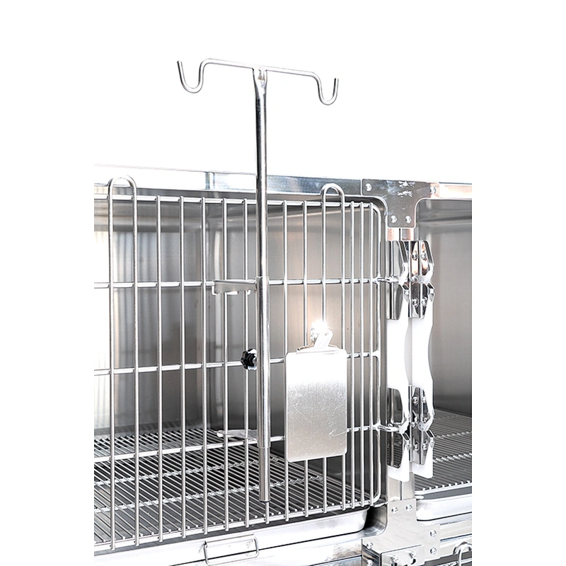 veterinary stainless steel glass back cage 38in*27in*60in display cage for veterinary clinic animal hospital shop