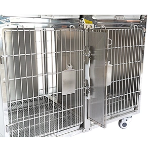Pet stainless steel cage for pet shop and veterinary hospital