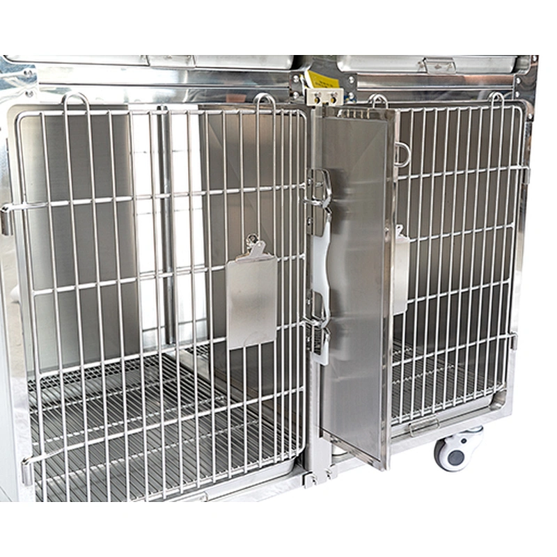 Pet stainless steel cage for pet shop and veterinary hospital