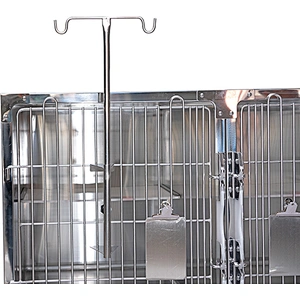 Stainless steel material luxury cage for cat with wheel for pet shop/pet hospital