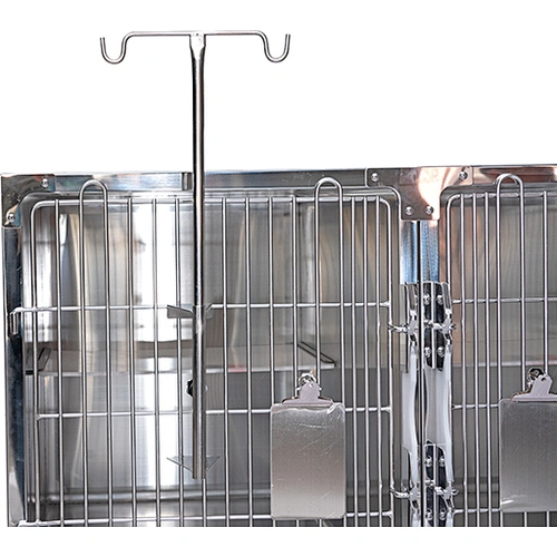 Stainless steel material luxury cage for cat with wheel for pet shop/pet hospital