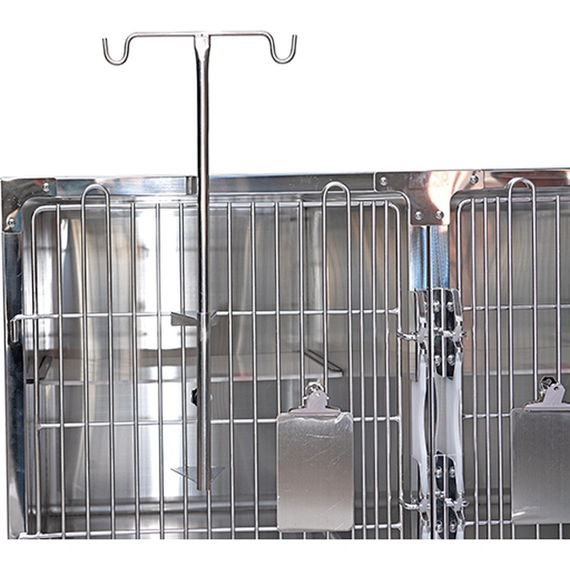 Stainless steel material luxury cage for cat with wheel for pet shop/pet hospital