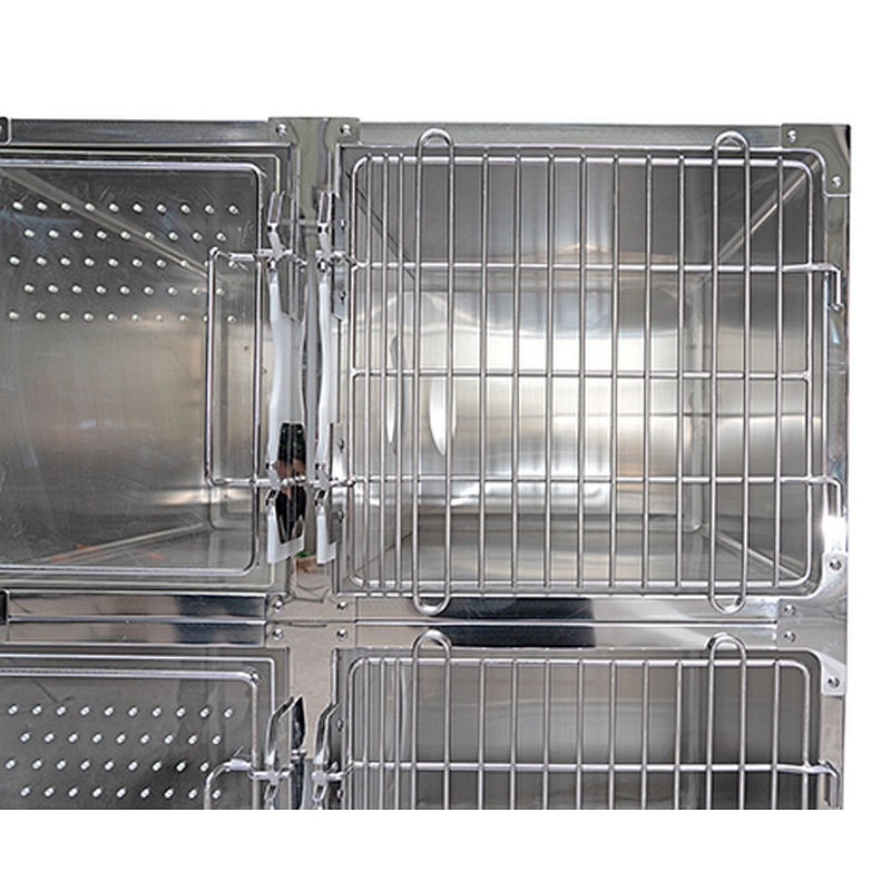 Luxury cat cage stainless steel with wheel for pet shop/clinic/hospital