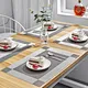 Manufacturers wholesale  popular rectangular classic luxury environmental protection PVC woven vinyl non-slip washable placemat