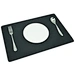 Black rubber placemat