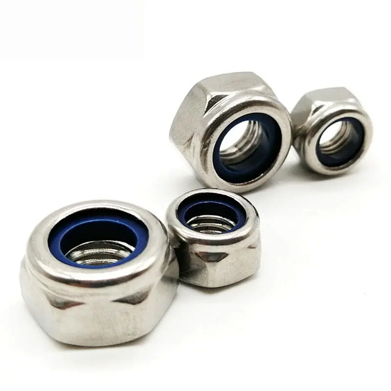 Prevailing Torque Type Hexagon Nylon Insert Self Lock Nut ISO7040 Stainless Steel Nuts