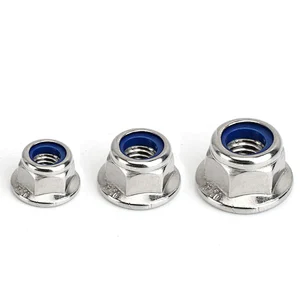 Galvanized Nylon Insert Hex Flange Lock Nut DIN6926