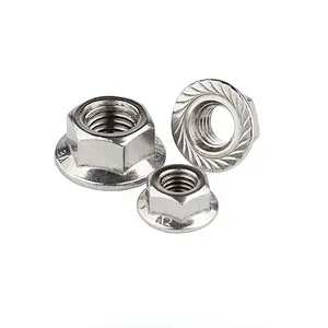 Carbon Steel Hexagon Flange Nuts With Serrated ISO4161