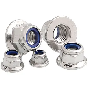 ISO7043 Stainless Steel Flange Nylon Insert Lock Nut Hexagon Nut