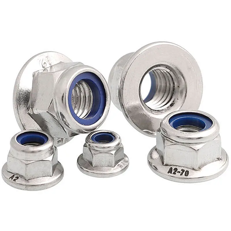 ISO7043 Stainless Steel Flange Nylon Insert Lock Nut Hexagon Nut