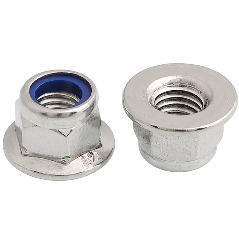 ISO7043 Stainless Steel Flange Nylon Insert Lock Nut Hexagon Nut