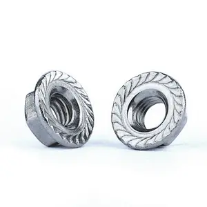Carbon Steel Hexagon Flange Nuts With Serrated ISO4161