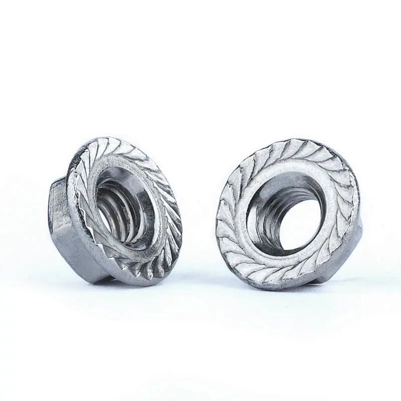 Carbon Steel Hexagon Flange Nuts With Serrated ISO4161