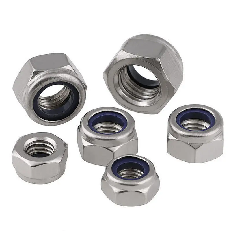ISO7043 Stainless Steel Flange Nylon Insert Lock Nut Hexagon Nut