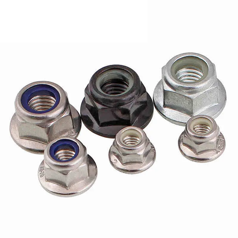Galvanized Hexagon Flange Lock Nut  DIN6926 For DIN6921 Bolt Small Box Packaging