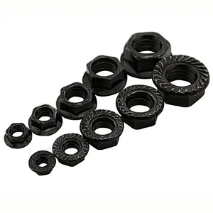Carbon Steel Hexagon Flange Nuts With Serrated ISO4161