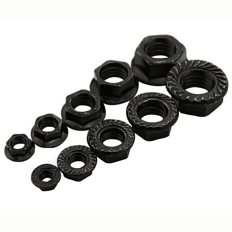 Carbon Steel Hexagon Flange Nuts With Serrated ISO4161