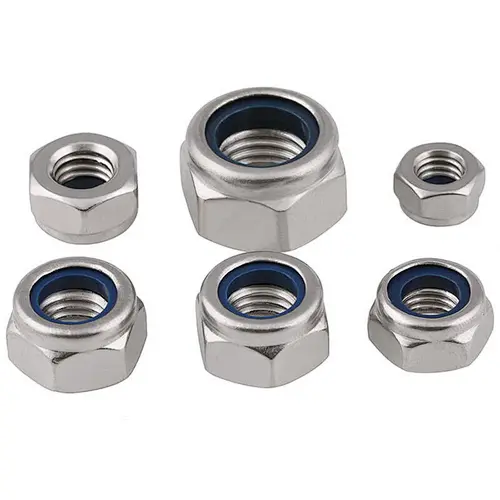 ISO7043 Stainless Steel Flange Nylon Insert Lock Nut Hexagon Nut