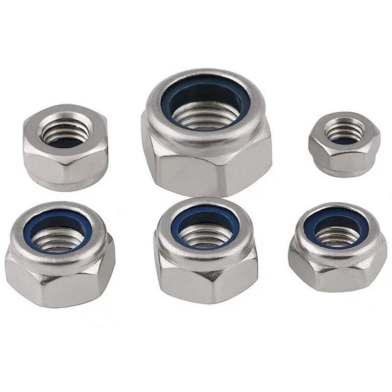 ISO7043 Stainless Steel Flange Nylon Insert Lock Nut Hexagon Nut