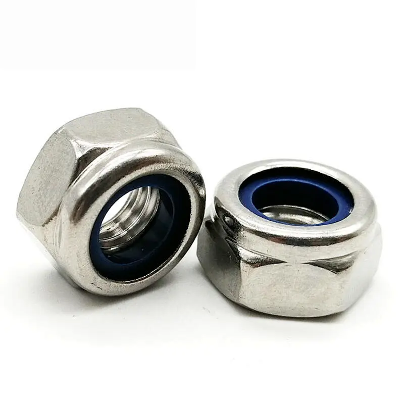 Prevailing Torque Type Hexagon Nylon Insert Self Lock Nut ISO7040 Stainless Steel Nuts