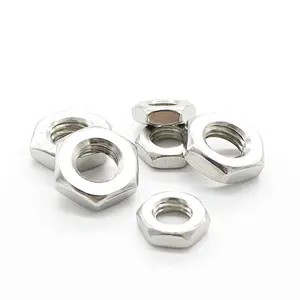 DIN439 ISO4035 Stainless Steel Chamfered Hexagon Thin Nuts M3 M4 M5 M6 M8 SS304 Stainless Steel Hexagonal Nut