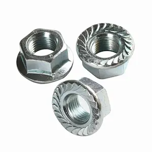 Prevailing Torque Type Galvanized All Metal Hex Flange Lock Nut DIN6927